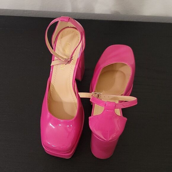 BRAND NEW CHASE +CHLOE WOLFE BLOCK  HIGH HEEL PLATFORM PUMP R2 - Picture 6 of 16